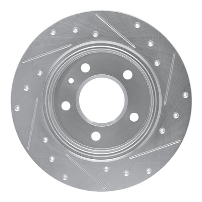 R1 Concepts R1 78-81 BMW 733I Rear Left Drilled & Slotted Silver Brake Rotor