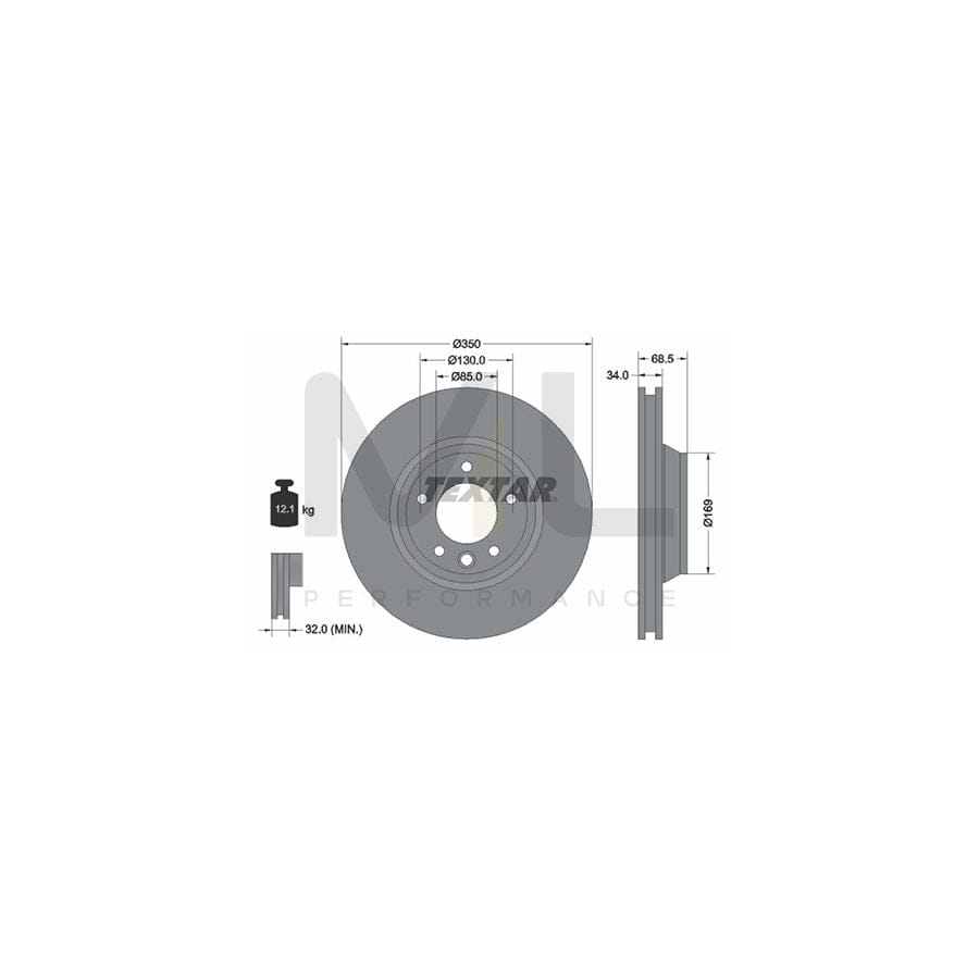 TEXTAR OE-Line 92121810 Brake Disc Internally Vented, Coated, High-carbon, without wheel hub, without wheel studs | ML Performance Car Parts