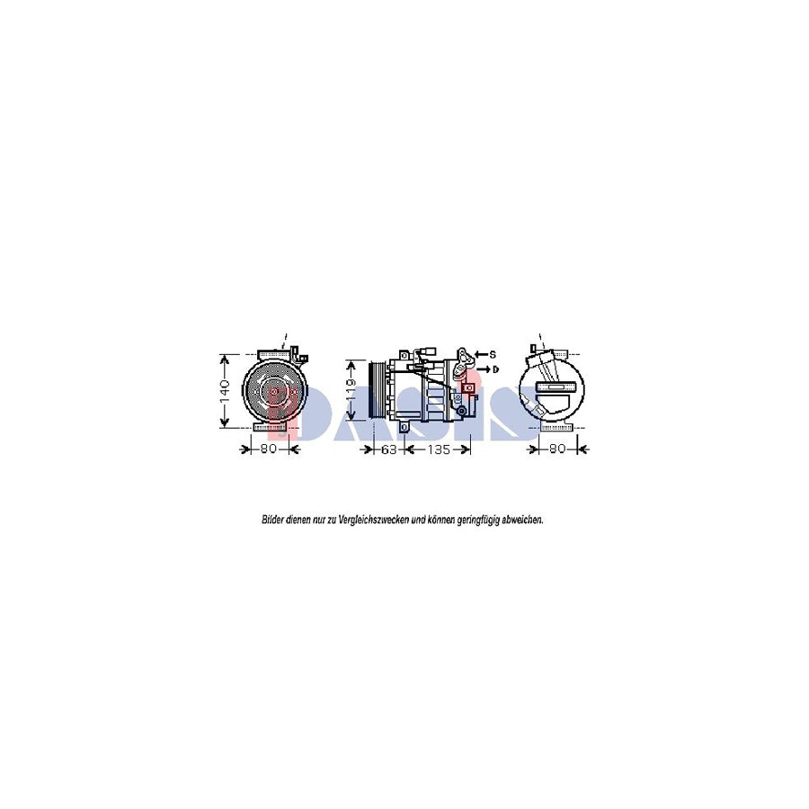AKS Dasis 851878N Compressor, Air Conditioning