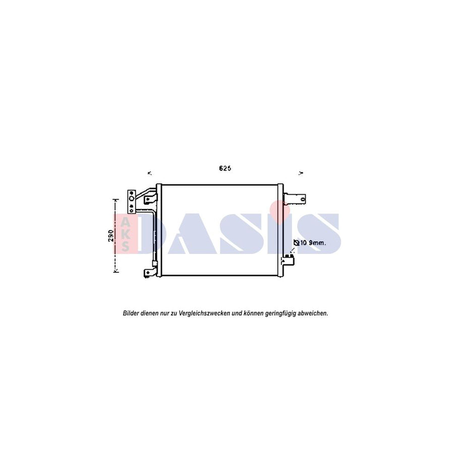 AKS Dasis 522076N Air Conditioning Condenser for Jeep Wrangler III Off-Road (Jk)