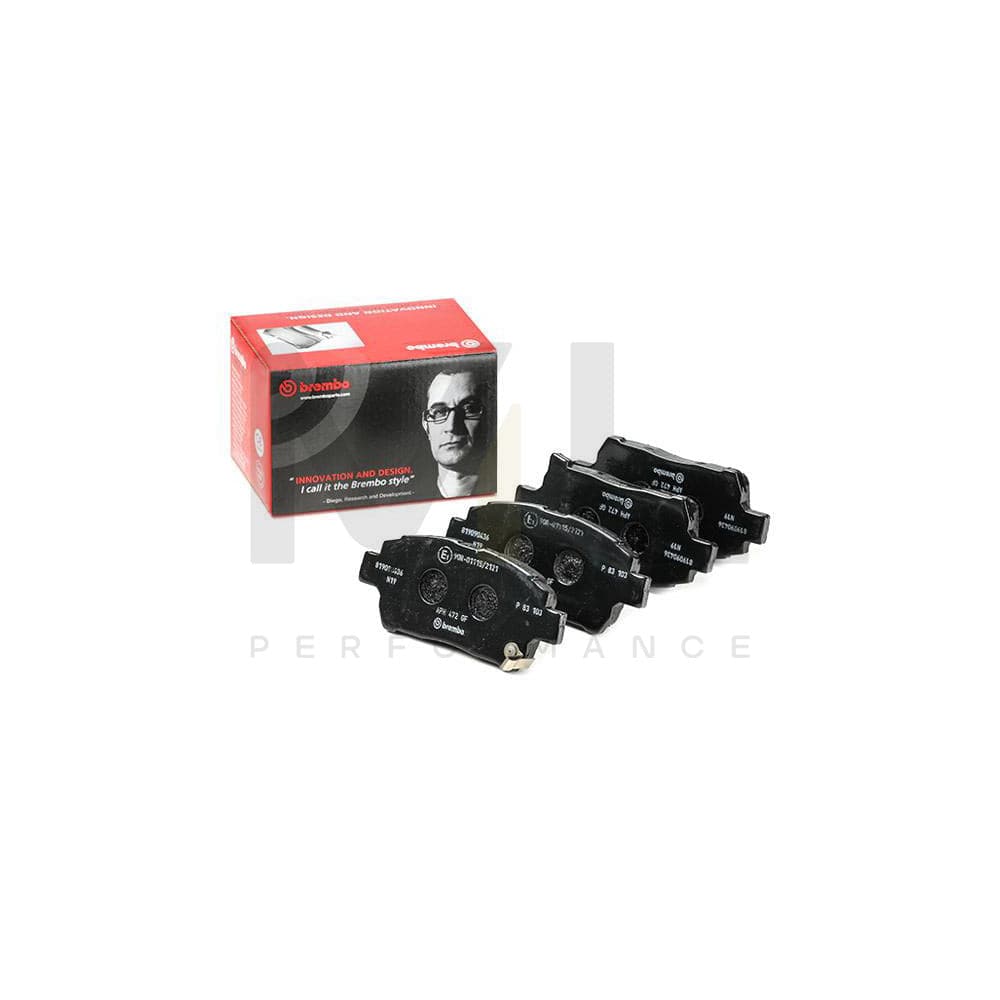 Brembo P 83 103 Brake Pad Set With Acoustic Wear Warning | ML Performance Car Parts