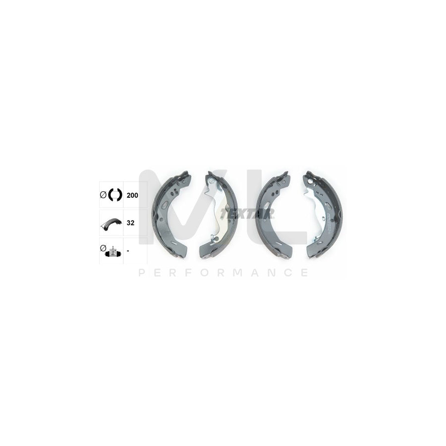TEXTAR 91069200 Brake Shoe Set with handbrake lever | ML Performance Car Parts