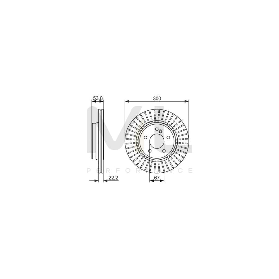 BOSCH 0 986 479 653 Brake Disc Vented, Coated, Alloyed / High-carbon, with bolts/screws | ML Performance Car Parts