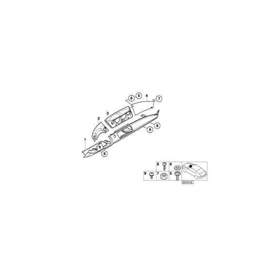 Genuine BMW 51457004052 E52 Instruments Combination Covering TITANSILBER DKL (Inc. ALPINA V8 & Z8) | ML Performance US Car Parts