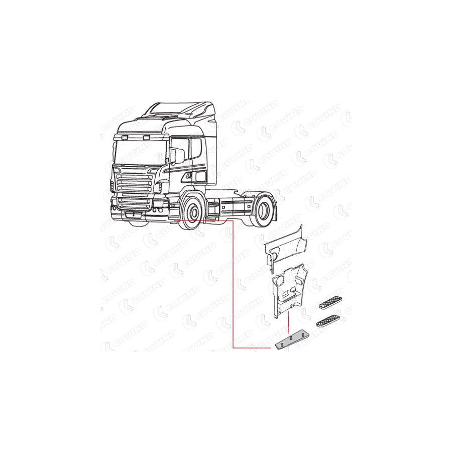 Covind Scr/243 Cover, Footboard