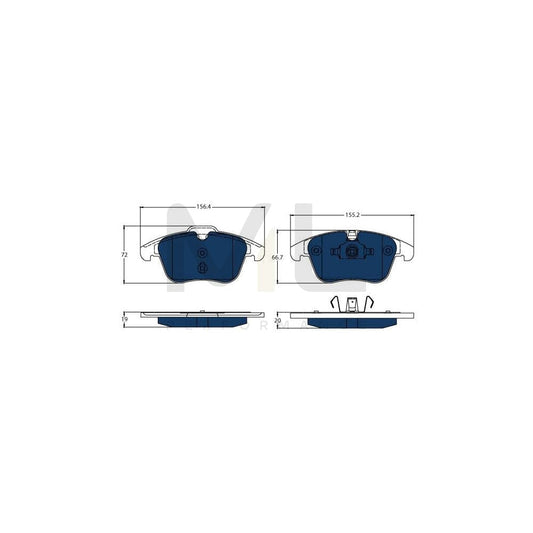 TRW Gdb1683Bte Brake Pad Set For Volvo V60 I (155, 157) Not Prepared For Wear Indicator | ML Performance Car Parts