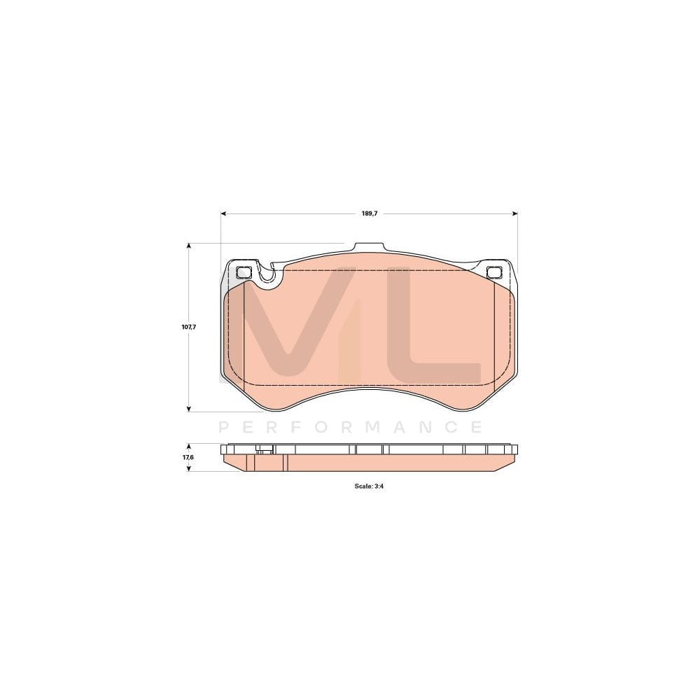TRW Gdb1907 Brake Pad Set Prepared For Wear Indicator | ML Performance Car Parts