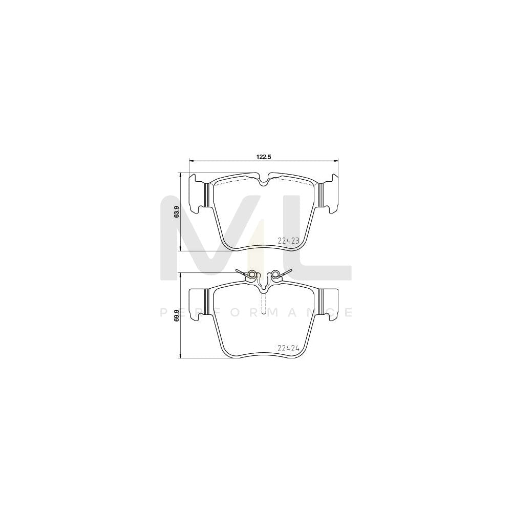 Hella 8DB 355 024-991 Brake Pad Set Prepared For Wear Indicator