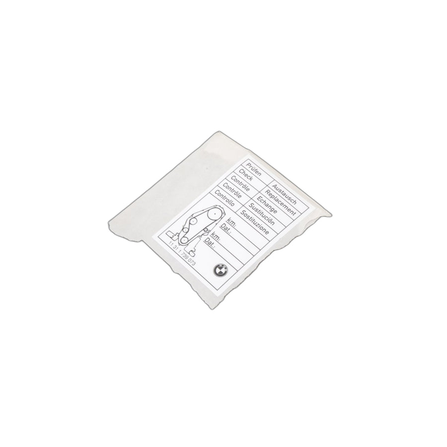 Genuine BMW 11311739073 E30 E34 E21 Label, Tooth Belt Change (Inc. 320, 324d & 323i) | ML Performance UK Car Parts