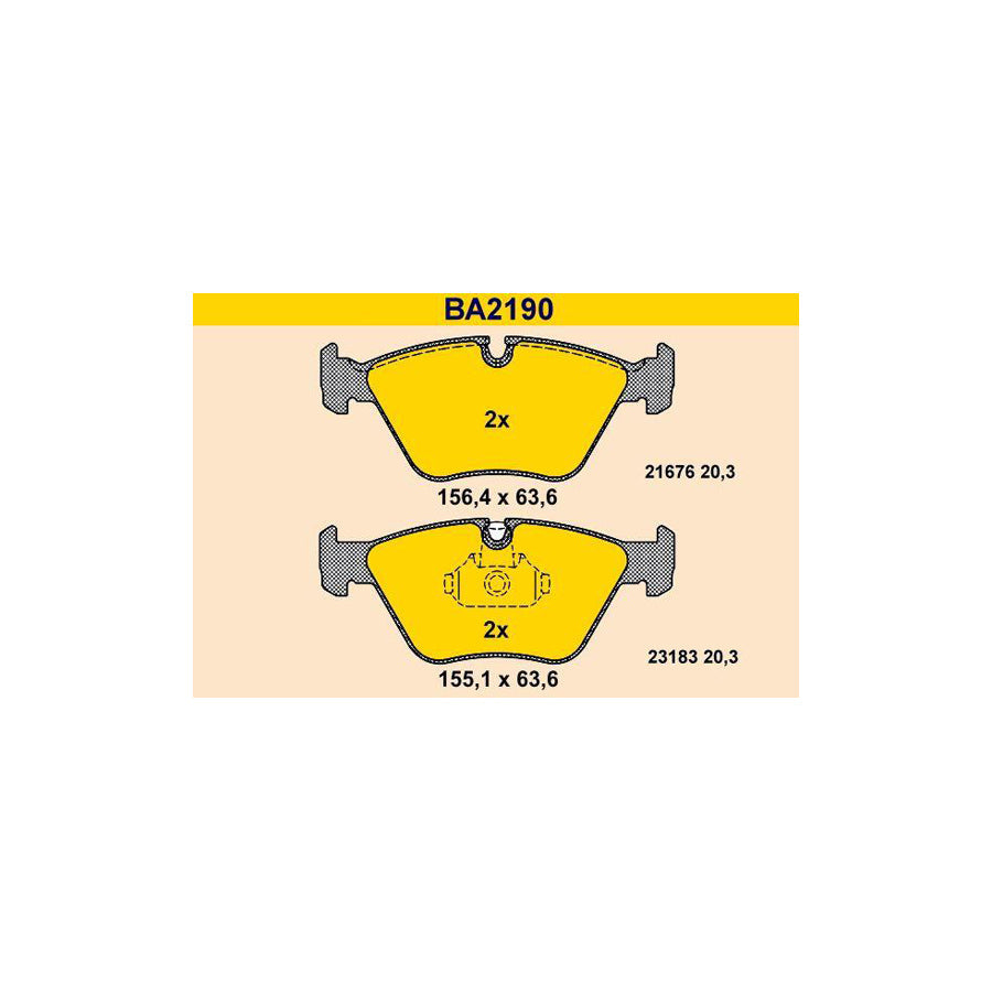 Barum Ba2190 Brake Pad Set