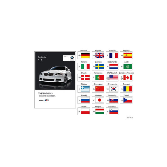 Genuine BMW 01402605619 E92 E93 Owner's Manual For E92, E93 M3 W. Idrive EN US, MJ 2011 (Inc. M3) | ML Performance US