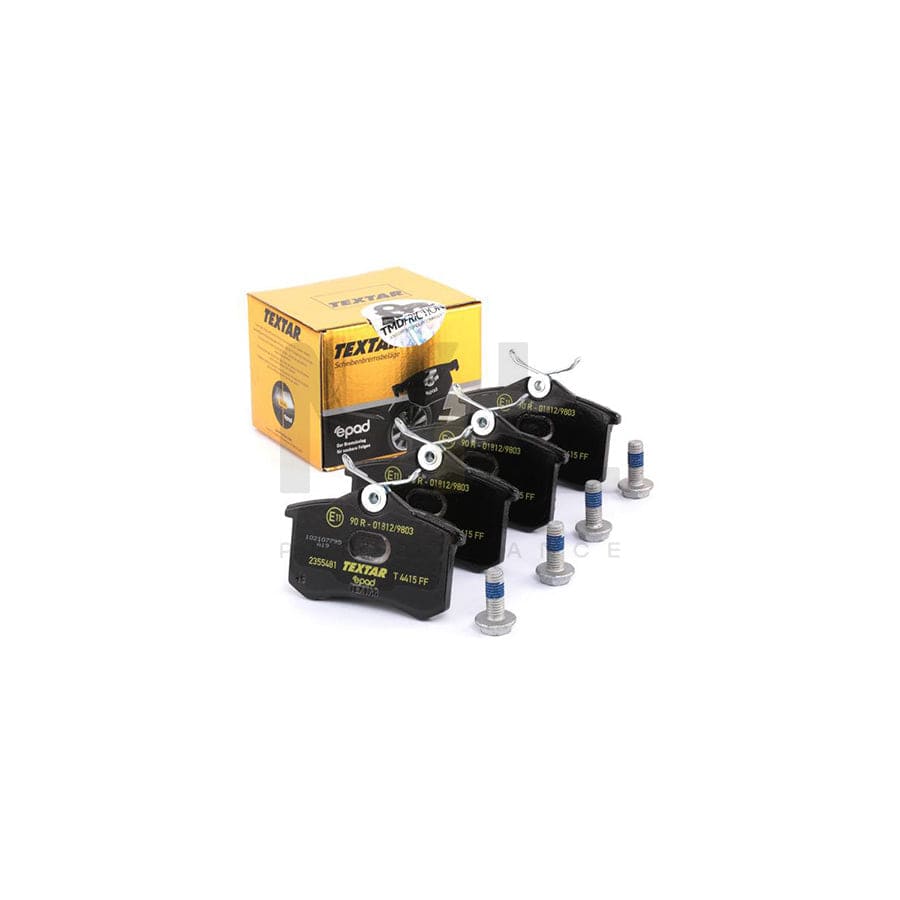 TEXTAR epad 2355481 Brake pad set not prepared for wear indicator, with brake caliper screws | ML Performance Car Parts