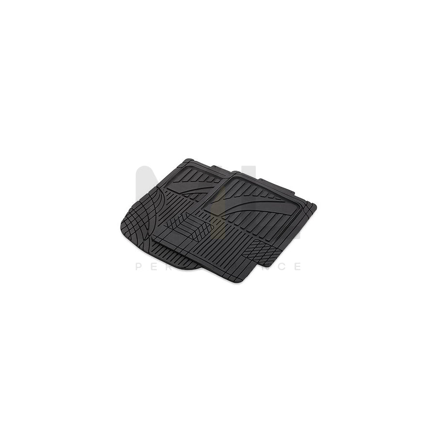 POLGUM Universal fit AH007PC Floor mat set Elastomer, Front, Quantity: 2, Black