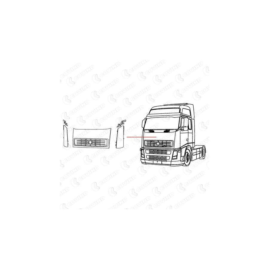 Covind 2Fh/163 Air Deflector, Driver Cab