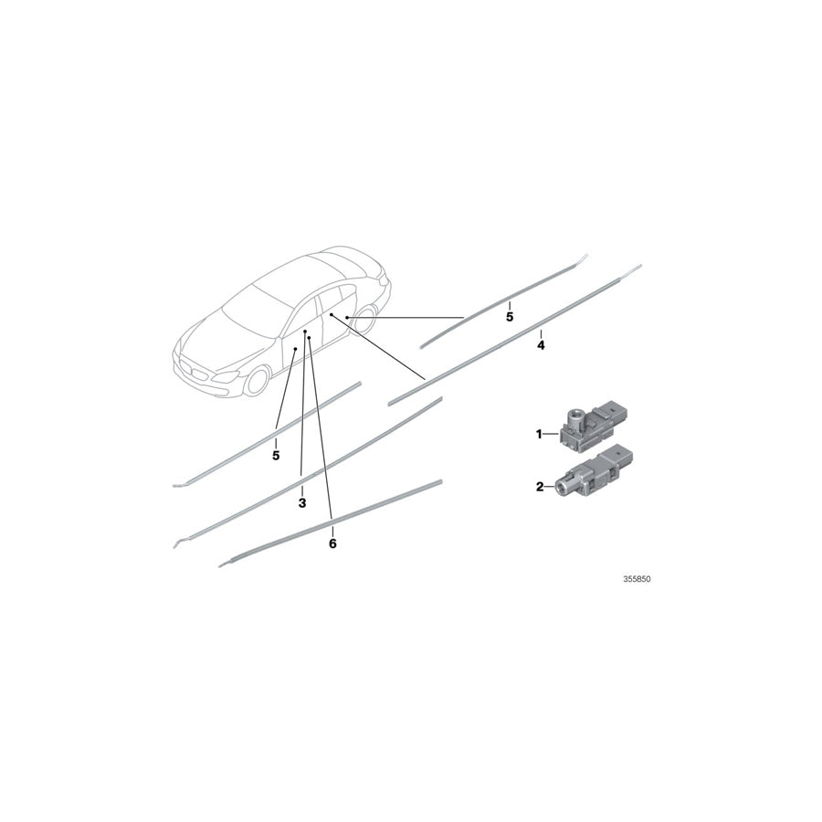 Genuine BMW 63319241221 Optical Conduct., Door Panel, Left Front (Inc. 640d, M6 & Alpina B6) | ML Performance US