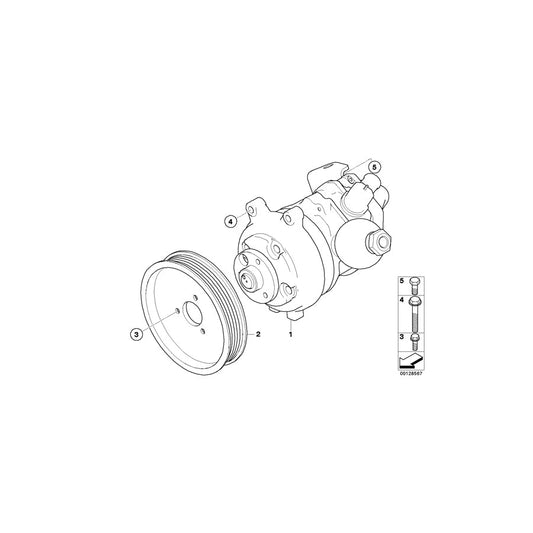 Genuine BMW 32421439232 E66 E64 E63 Pulley D=108.5mm (Inc. 745Li, ALPINA B7 & 730Li) | ML Performance US Car Parts