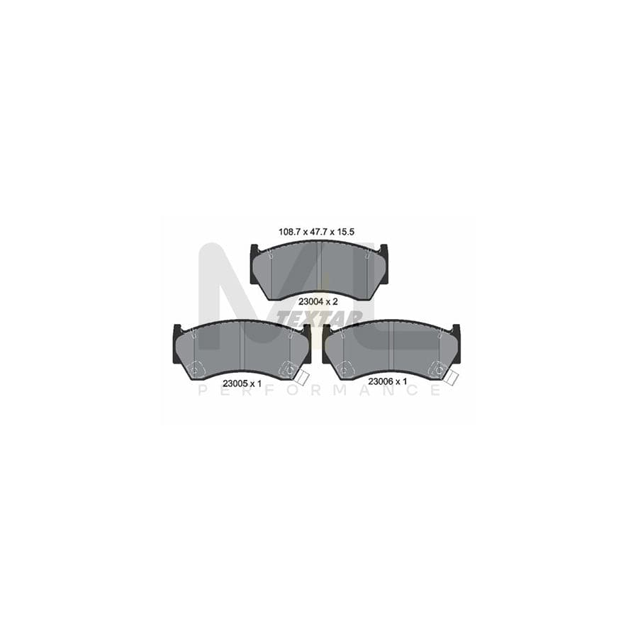 TEXTAR 2300401 Brake pad set with acoustic wear warning | ML Performance Car Parts