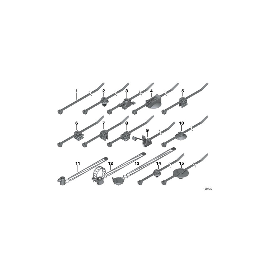Genuine BMW Mini 61131382243 E70 E90 Cable Tie L=445mm/B=4,8mm (Inc. 318dX, 750LiX 4.0 & 320dX) | ML Performance US Car Parts