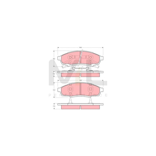 TRW Gdb4014 Brake Pad Set Incl. Wear Warning Contact | ML Performance Car Parts