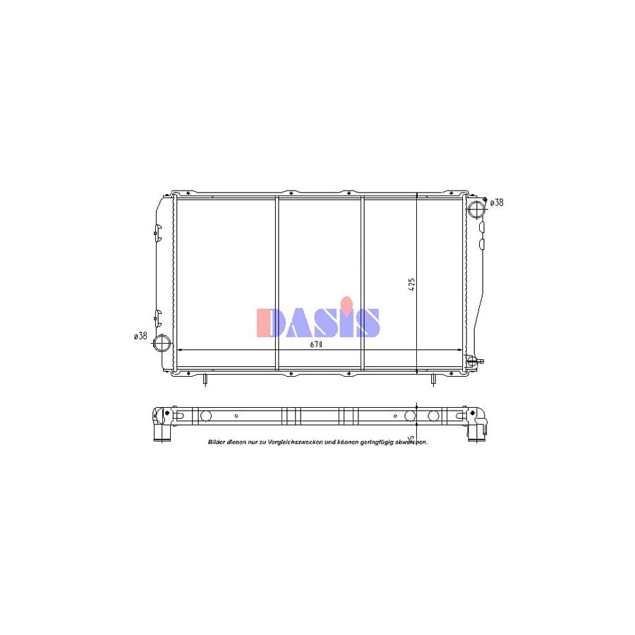 AKS Dasis 350260N Engine Radiator for Subaru Impreza