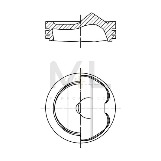 MAHLE ORIGINAL 028 PI 00124 000 Piston 84,5 mm, with piston ring carrier, without cooling duct | ML Performance Car Parts