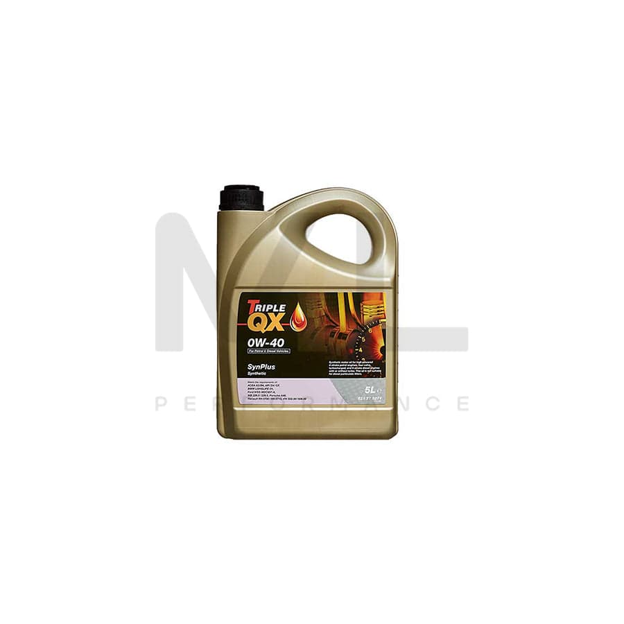 TRIPLE QX SynPlus Engine Oil 0W-40 FS A3/B4 - 5Ltr