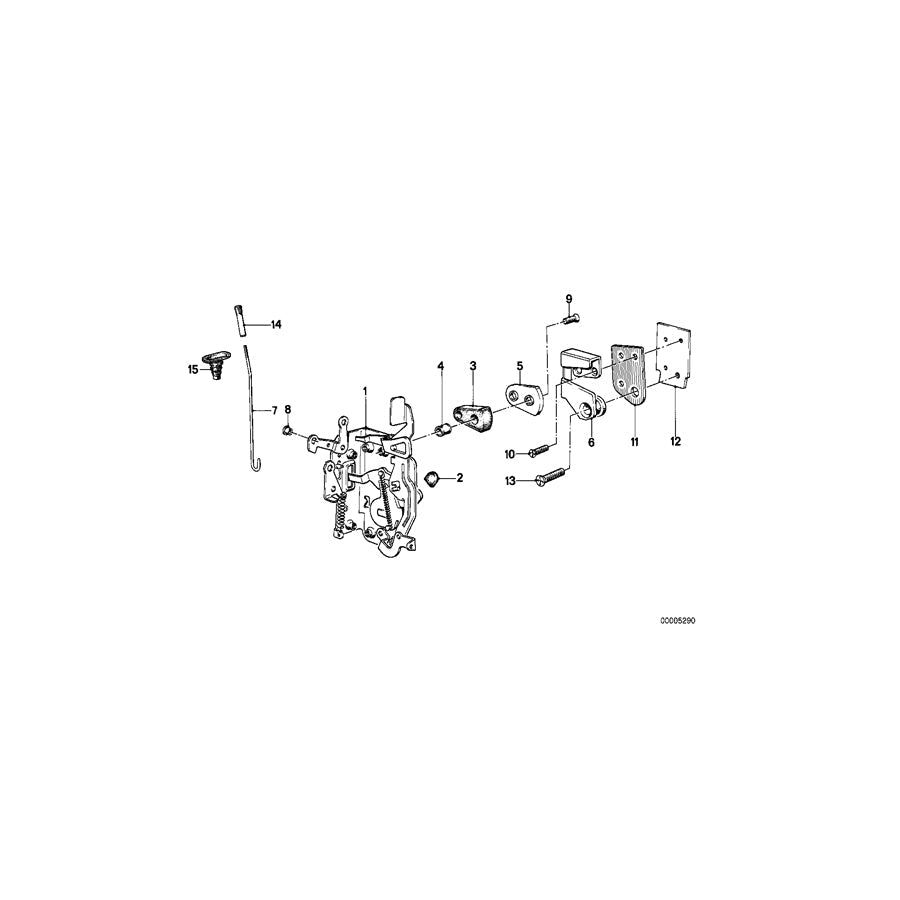 Genuine BMW 51211872833 E28 Latch Striker, Left (Inc. 525i) | ML Performance US Car Parts