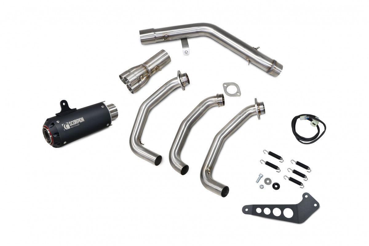 Scorpion PYA116SYSBCER Yamaha MT-09 Red Power Full System - Black Ceramic Coated Sleeve | ML Performance US US