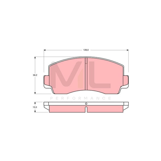 TRW Gdb828 Brake Pad Set For Mazda E-Series Van Not Prepared For Wear Indicator | ML Performance Car Parts