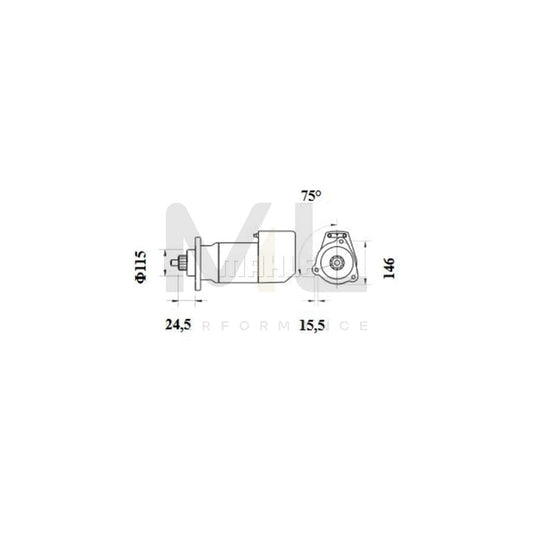 MAHLE ORIGINAL MS 515 Starter motor 12V 3,6kW, Teeth Quant.: 9 | ML Performance Car Parts