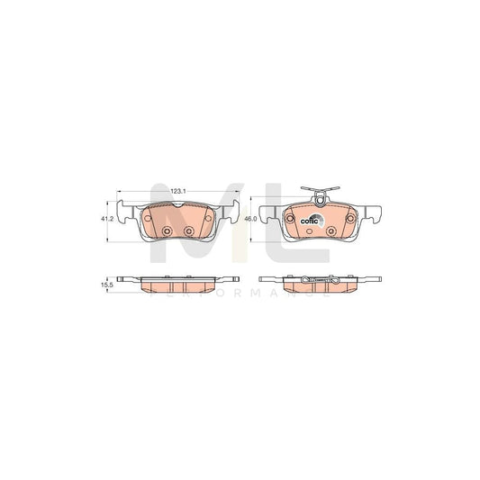 TRW Cotec Gdb2037 Brake Pad Set For Peugeot 308 Not Prepared For Wear Indicator | ML Performance Car Parts