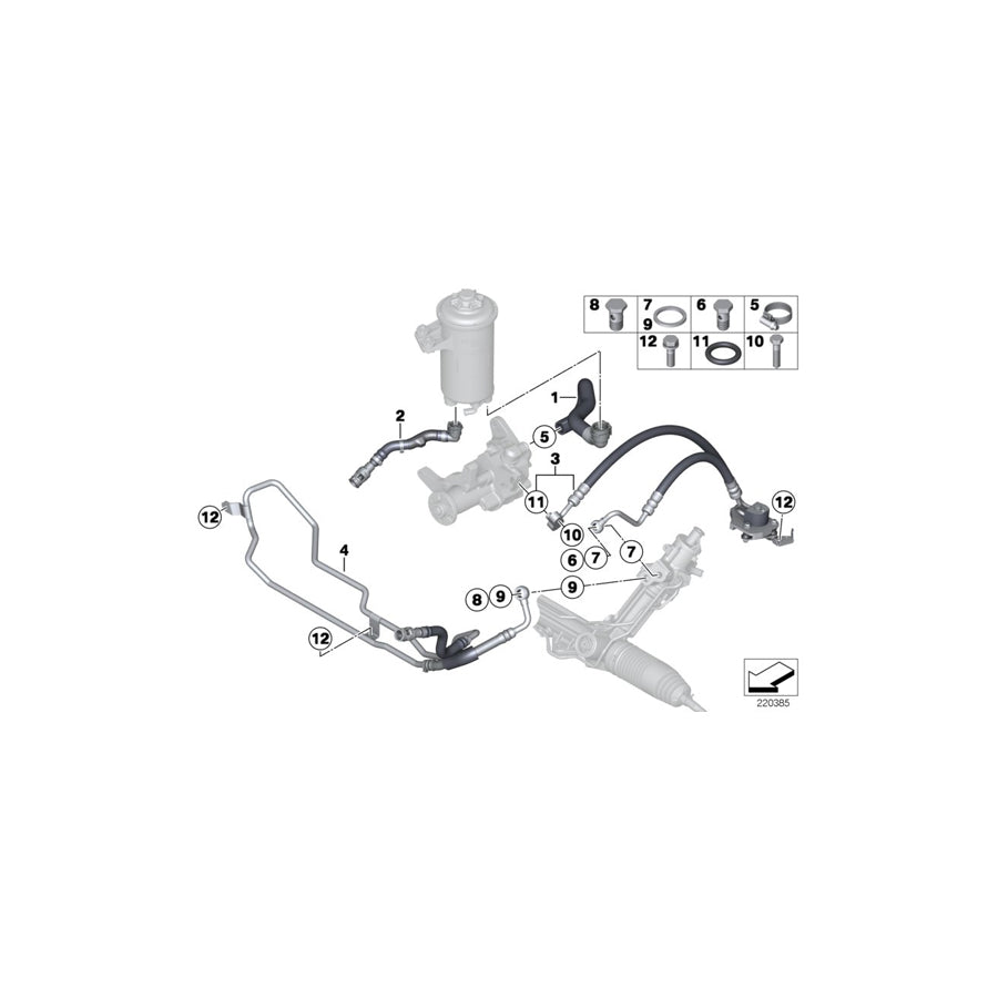 Genuine BMW 32416855247 F15 F16 Radiator Return Line (Inc. X6 40dX, X5 40dX & X5 35dX) | ML Performance US Car Parts