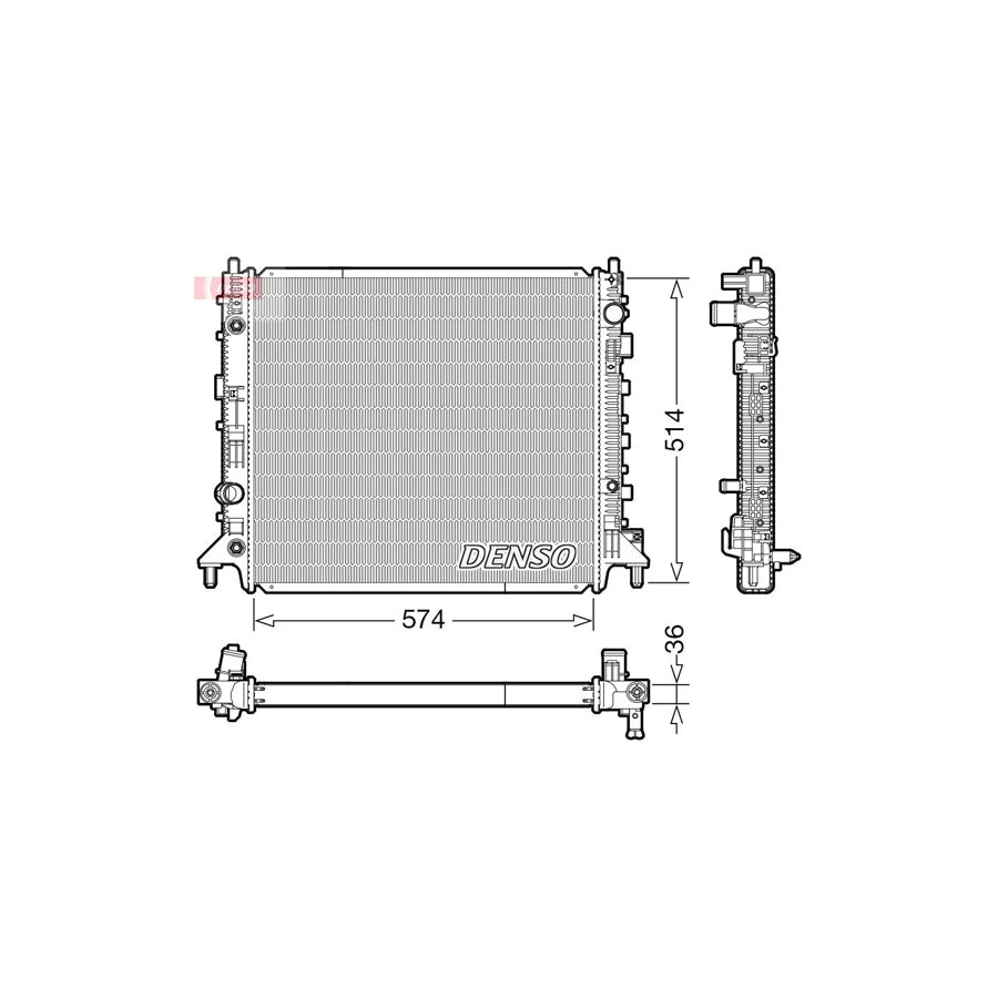DENSO DRM99013 Engine Radiator for Chevrolet Camaro