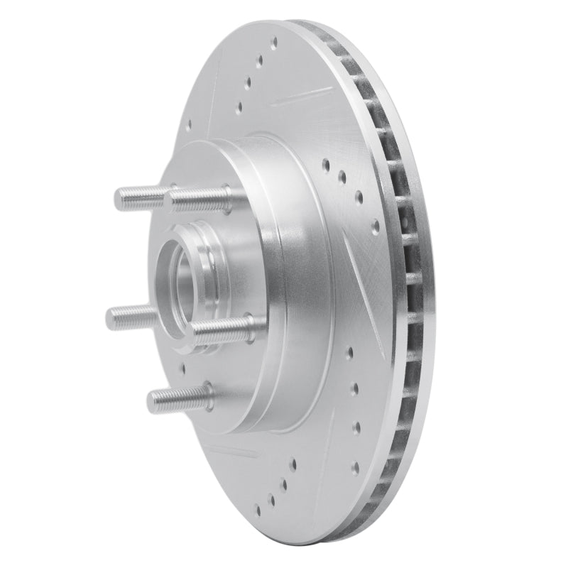 R1 Concepts R1 82-87 Volvo 740 Front Left Drilled & Slotted Silver Brake Rotor