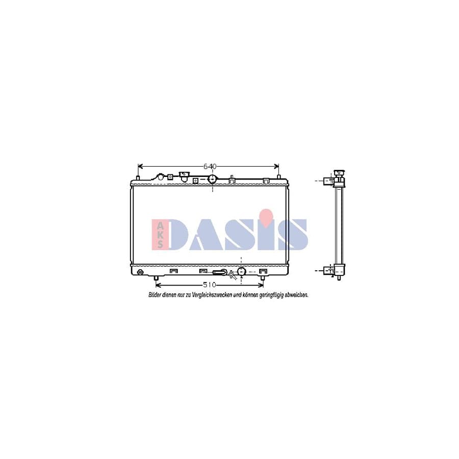 AKS Dasis 110027N Engine Radiator for Mazda 323