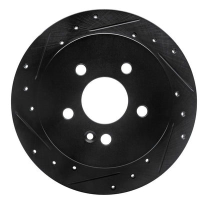 R1 Concepts R1 98-05 Mercedes-Benz ML320 Rear Left Drilled & Slotted Black Brake Rotor