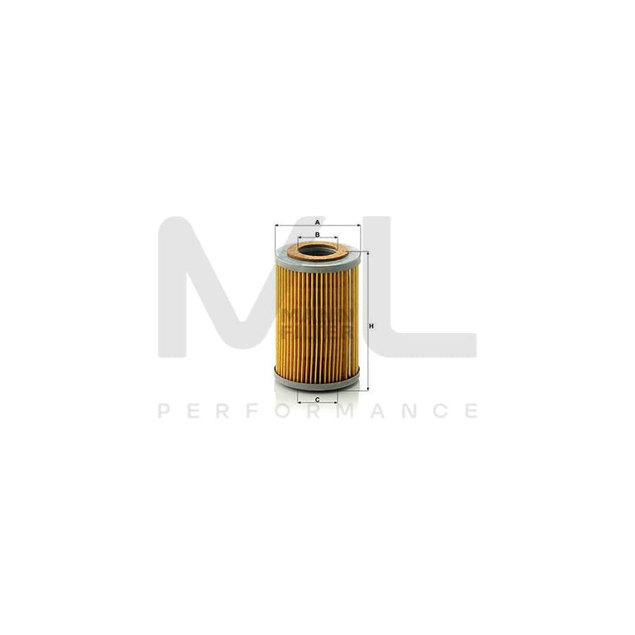 MANN-FILTER H 816 x Oil Filter for MG MGB with seal, Filter Insert