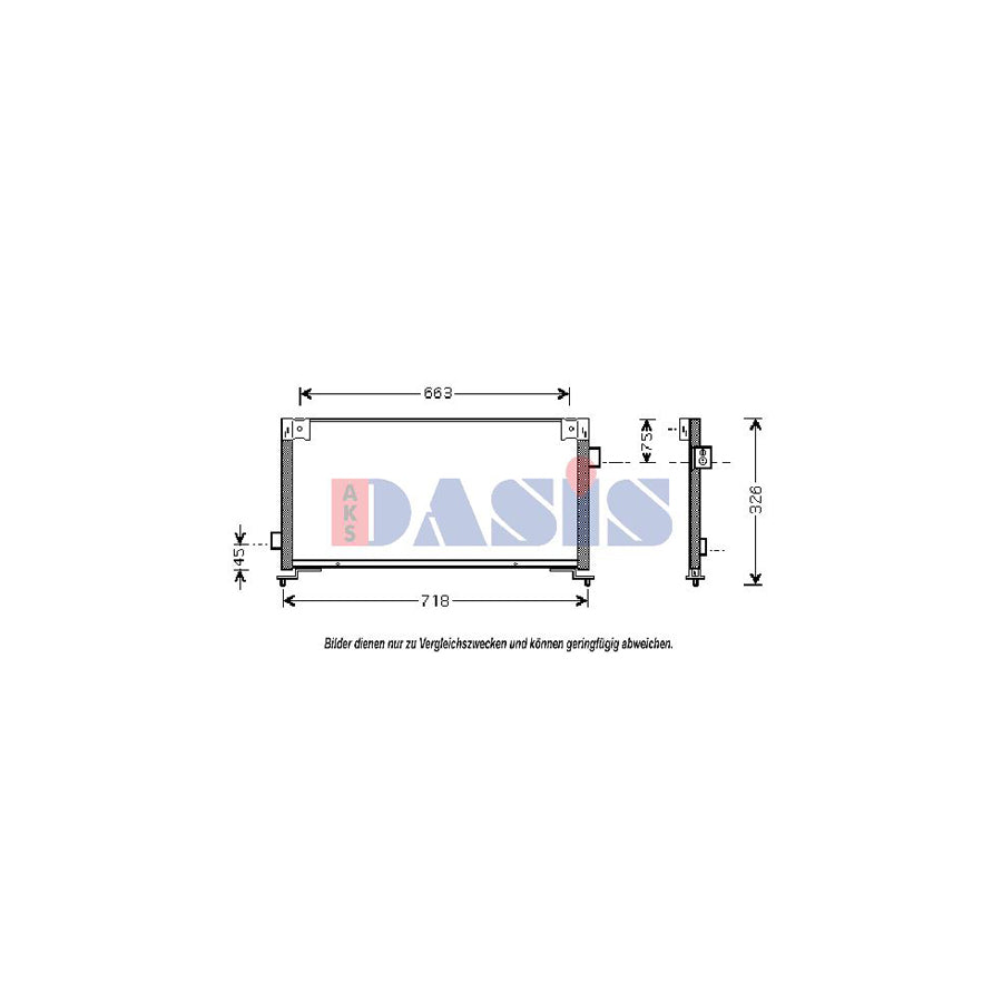 AKS Dasis 352003N Air Conditioning Condenser for Subaru Legacy