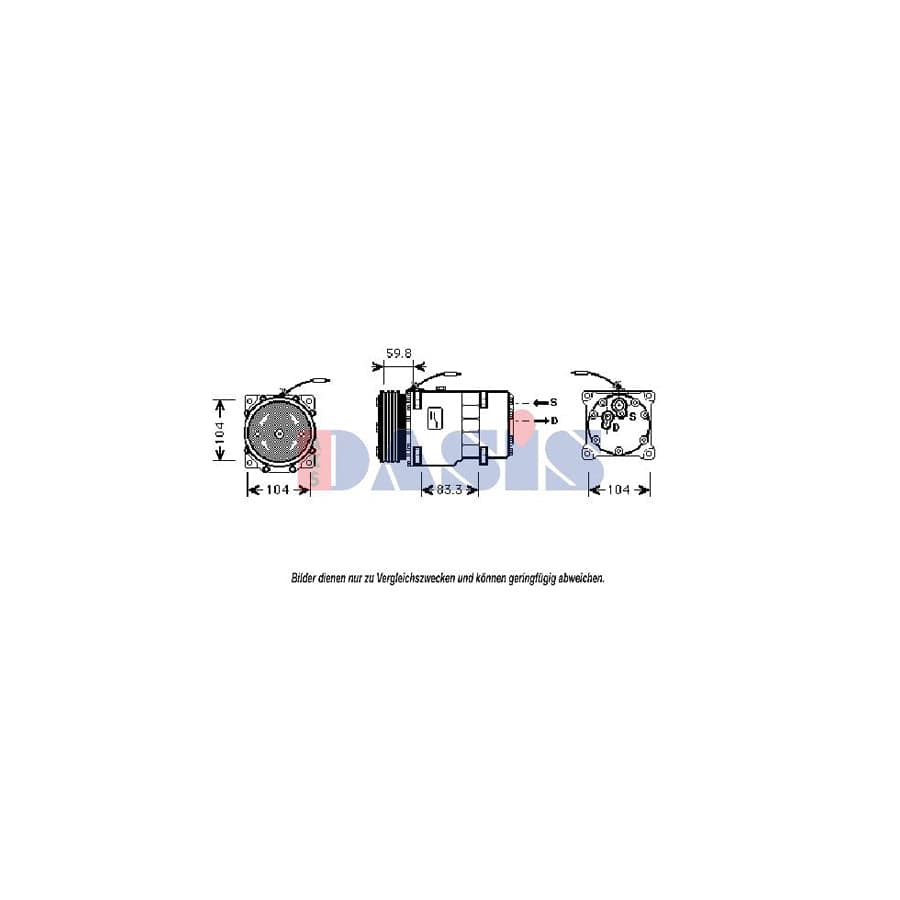AKS Dasis 851881N Compressor, Air Conditioning