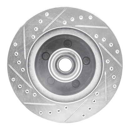 R1 Concepts R1 1987-1990 Dodge Dakota RWD Front Right Drilled & Slotted Silver Brake Rotor