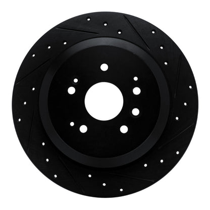 R1 Concepts R1 14-16 Acura MDX Rear Right Drilled & Slotted Black Brake Rotor