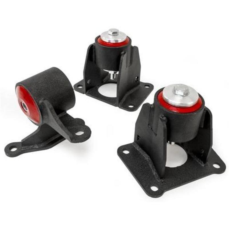 Innovative Mounts Innovative 98-02 Accord J-Series Black Steel Mounts 85A Bushings (Auto Chassis Auto Trans)