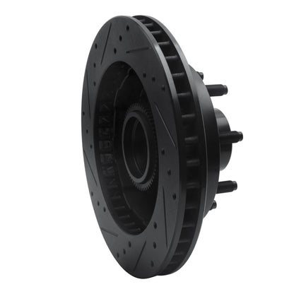 R1 Concepts R1 1994-1999 Dodge Ram 2500 Front Right Drilled & Slotted Black Brake Rotor