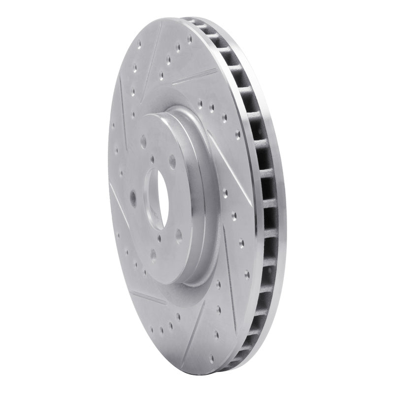 R1 Concepts R1 19-23 Subaru ASCENT Front Left Drilled & Slotted Silver Brake Rotor