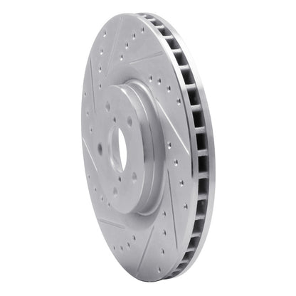 R1 Concepts R1 19-23 Subaru ASCENT Front Left Drilled & Slotted Silver Brake Rotor