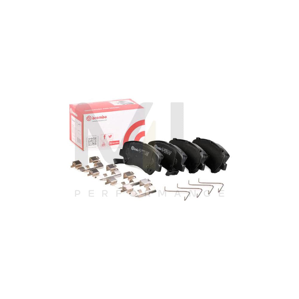 Brembo P 30 122 Brake Pad Set With Acoustic Wear Warning, With Anti-Squeak Plate | ML Performance Car Parts