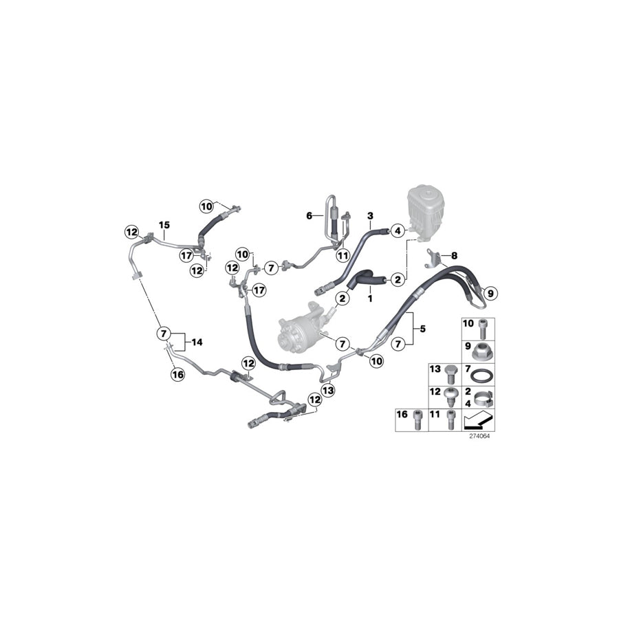 Genuine BMW 32416854897 F10 F13 F12 Suction Pipe (Inc. 750LdX, 730Ld & 530dX) | ML Performance US Car Parts