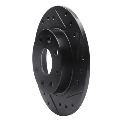 R1 Concepts R1 90-93 Mazda Miata Rear Right Drilled & Slotted Black Brake Rotor