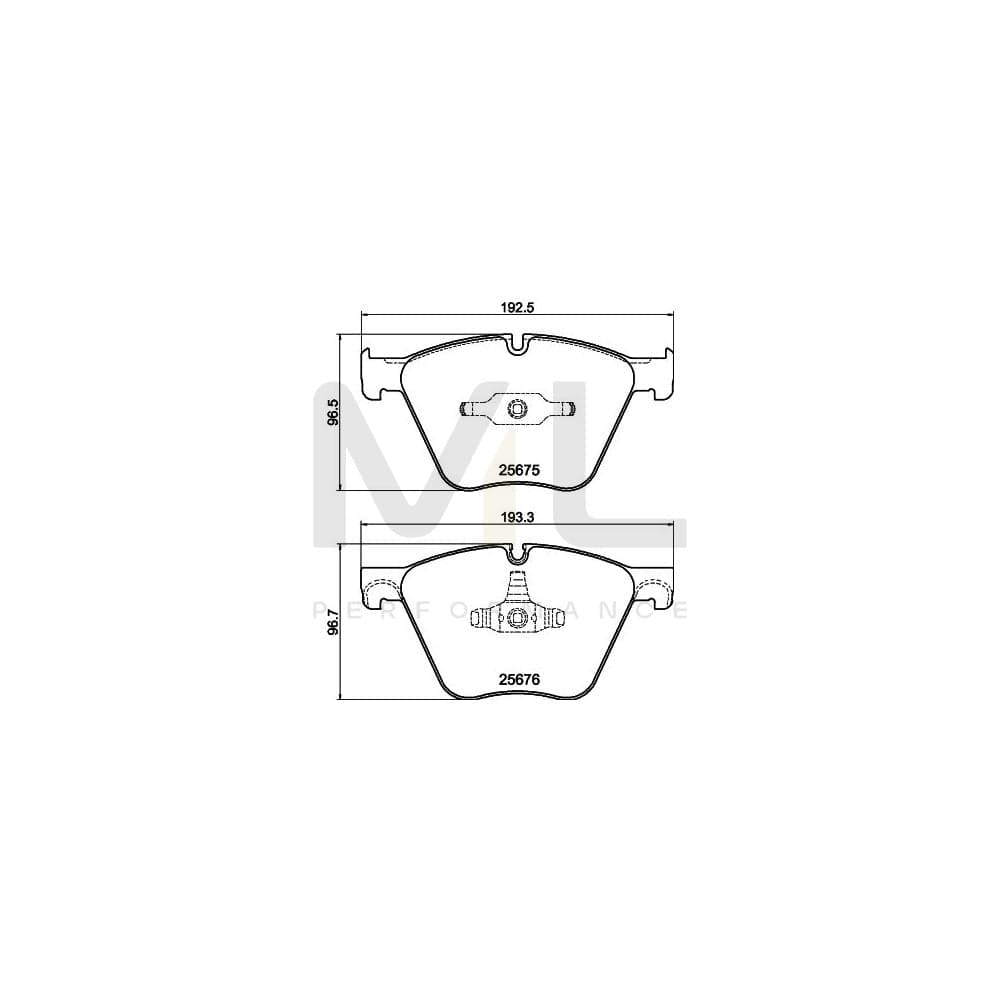 Hella 8DB 355 040-371 Brake Pad Set For Bmw 7 (F01, F02, F03, F04) Prepared For Wear Indicator