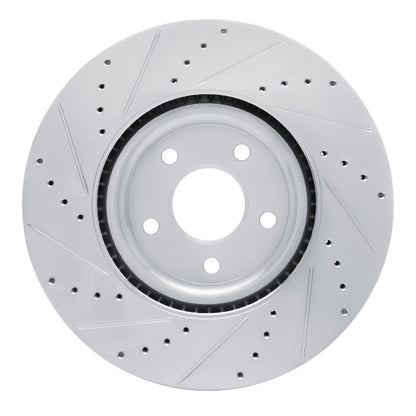 R1 Concepts R1 20-25 Ford Escape Front Right Drilled & Slotted Silver Brake Rotor